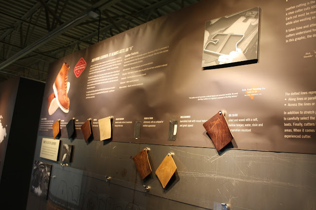 Learning about leather used for boots in Red Wing, Minnesota.