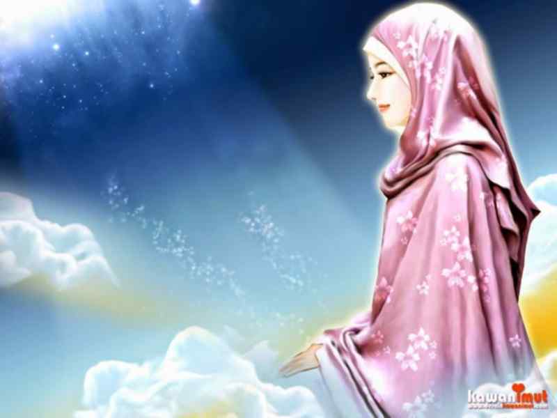 10 Kartun Muslimah Cantik Berdoa - Anak Cemerlang