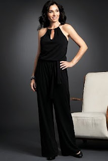 new year party wear, black jump suit