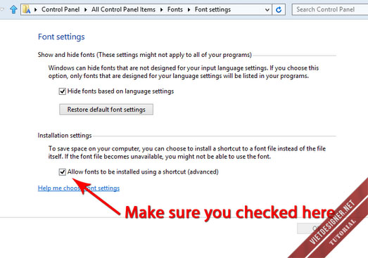 Cài đặt Font tiếng việt dành cho thiết kế