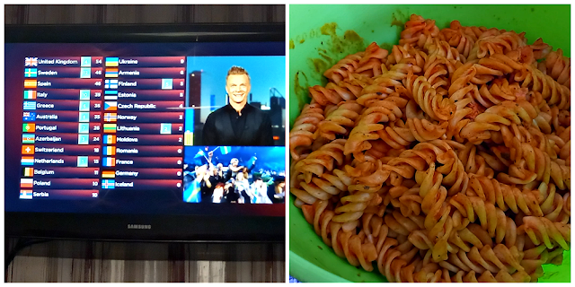 Eurovision scores and pasta