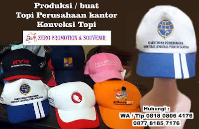 Produksi / buat Topi Perusahaan kantor - Konveksi Topi