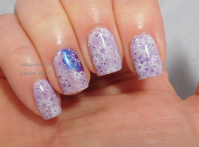 Spring showers bring pretty flowers with UberChic Beauty 7-01 and Spellbound Nails Peep Show