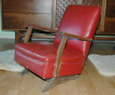 Childrens Upholstered Chair on Junk Shop And Picked Up This Antique Child S Rocking Chair For 15