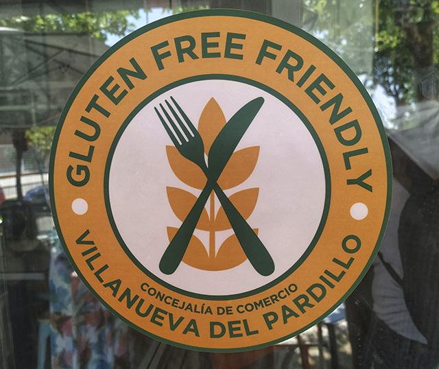 CARTEL GLUTEN FREE FRIENDLY VILLANUEVA DEL PARDILLO