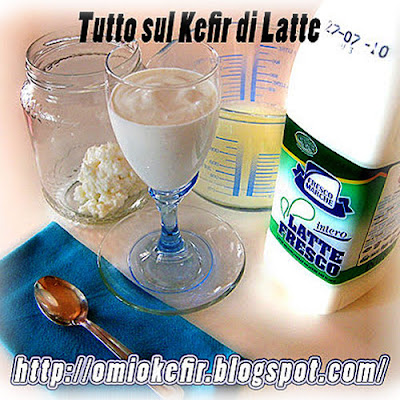 Un bicchiere di Kefir di latte prodotto in casa