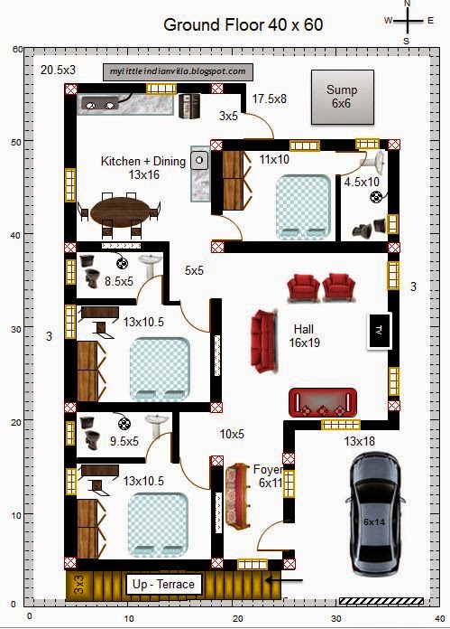 My Little Indian Villa 58 R51 3 BHK in 40x60 South 