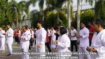 Rutan Kelas I Medan ikuti  Latihan Kempo Tingkatkan Keahlian Beladiri !!