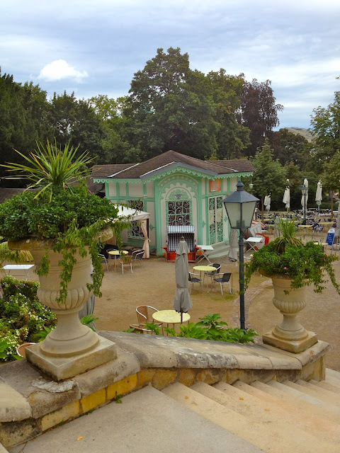 Picture of the Kurpark Pavillion in Baden bei Wien, Austria.