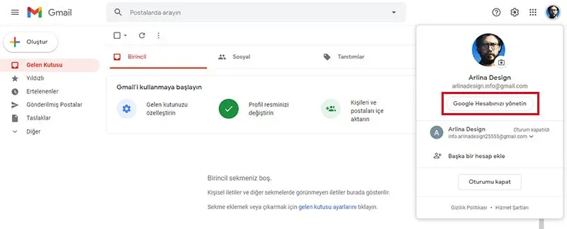 Gmail Hesabı Silme Gmail Hesabı Silme