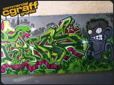 Art Painting Graffiti Alphabet Green