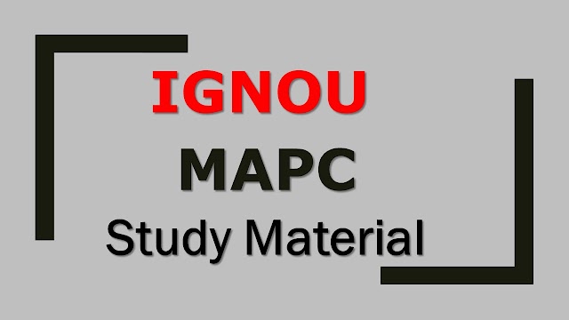 IGNOU MAPC Study Material 