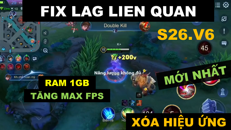 UPDATE FIX LAG LIÊN QUÂN MUA 26.V6 MOI NHAT TỐI ƯU CHO MÁY YẾU CÓ MOD SKIN GIẢM LAG HIỆU QUẢ