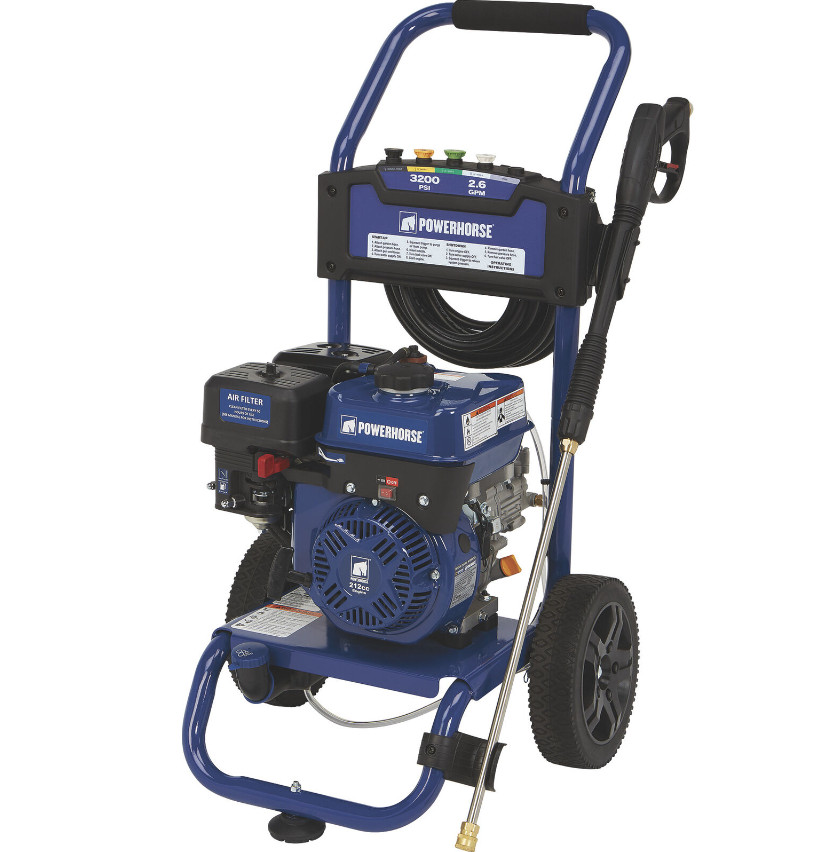 Powerhorse Cold Water Pressure Washer - Gas Powered, 3200 PSI & 2.6 GPM