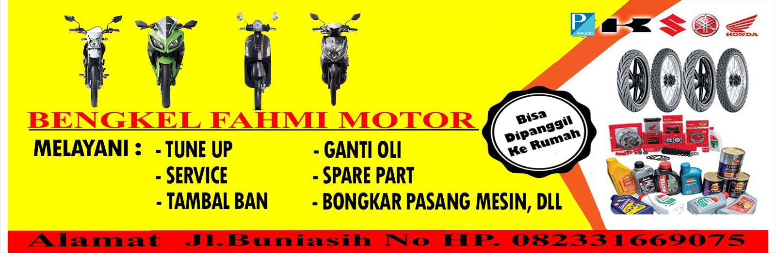 Contoh Spanduk  Bengkel Motor  cdr KARYAKU