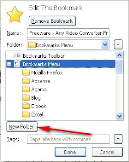 New Folder Bookmark