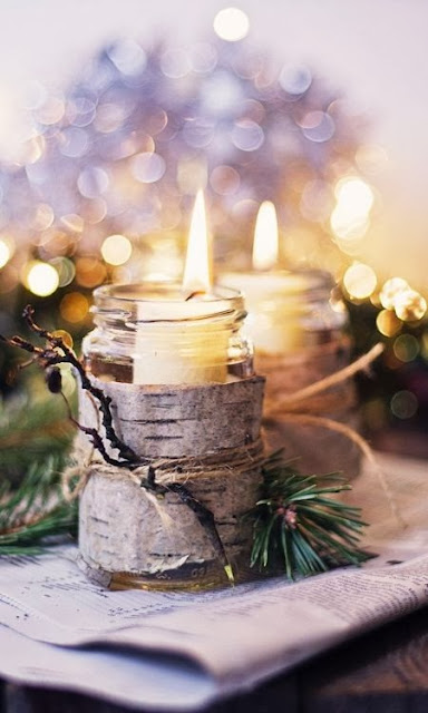 Christmas candle decor