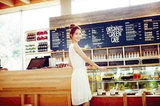 SNSD YoonA Innisfree Organic Green Cafe Wallpaper HD 7