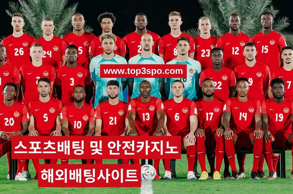 Soccer team in red jersey group photo together with the team captain wearing light blue uniform