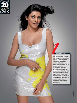 Sushmita Sen Cosmopolitan Jan 09 Most stylish girl in bollywood