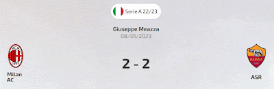 Affiche du match Milan vs Roma