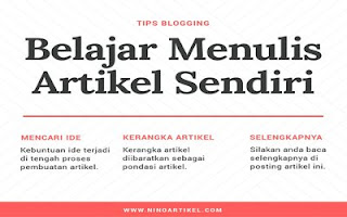 Cara Mudah Belajar Menulis Artikel