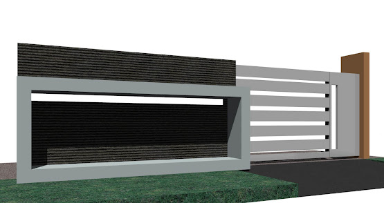  desain  pagar  beton rumah minimalis lantai 2 atas 