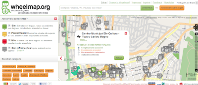 Tela do site wheelmap.org em portugues