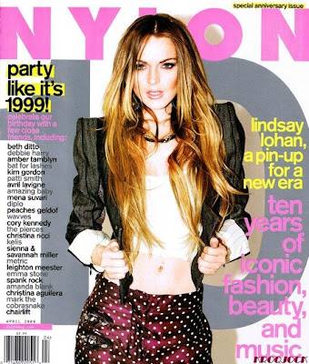 Hollywood Actress Lindsay Lohan Nylon Magazine April 2009