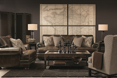 bernhardt leather couch at baer's furniture store