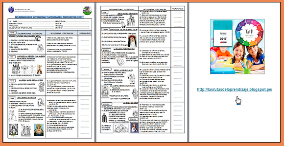 Celebraciones litúrgicas y actividades propuestas 