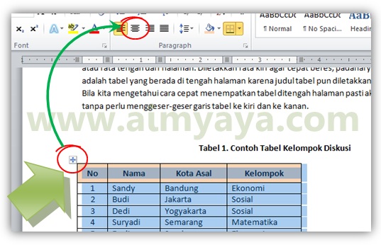 Posisi tabel dalam dokumen yang kita buat memakai microsoft word sering menjadi perhat Cara Membuat Tabel di Tengah Halaman di Ms Word