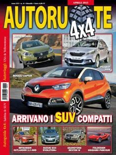 Autoruote 4x4 187 - Aprile 2013 | ISSN 1973-4697 | PDF HQ | Mensile | Automobili | Fuoristrada
Presente da 18 anni nel mondo dell'editoria specializzata, Autoruote 4x4 è una delle più autorevoli riviste italiane dedicate alla mobilità a trazione integrale. Ogni mese news e test-drive di fuoristrada, SUV e crossover, oltre ad una ampia panoramica riservata ai viaggi-avventura, agli accessori e agli itinerari in 4x4 corredati di road-book.