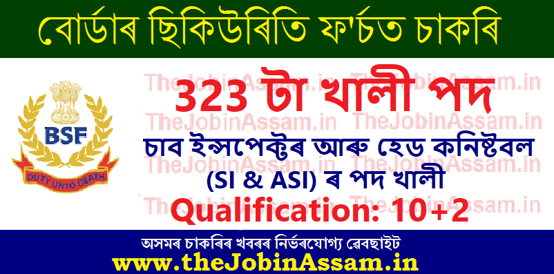 BSF ASI & HC Recruitment 2022 – 323 Sub Inspector & Head Constable Vacancy