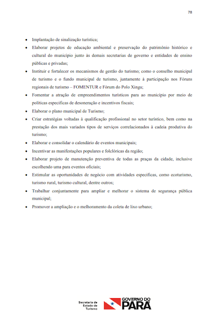 INVENTÁRIO DA OFERTA TURÍSTICA DO MUNICÍPIO DE VITÓRIA DO XINGU - 2015 - Pará - Brasil