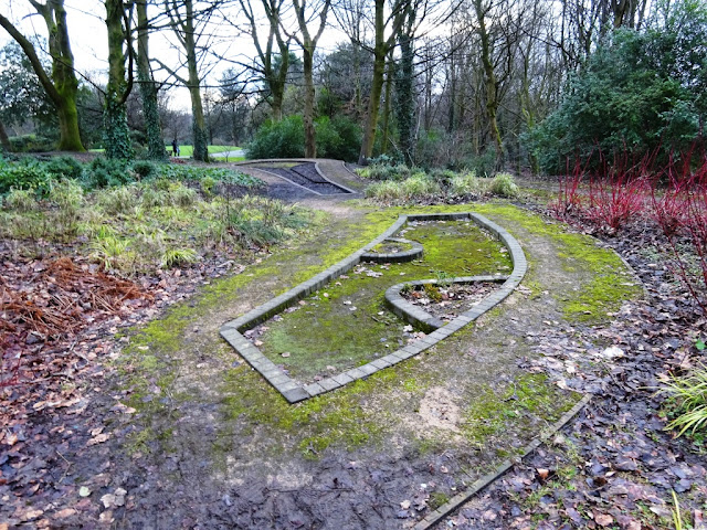 Abandoned Crazy Golf course in Stamford Park, Stalybridge