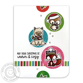 Sunny Studio Stamps: Foxy Christmas, Holiday Alpaca & Happy Owlidays Card by Mendi Yoshikawa