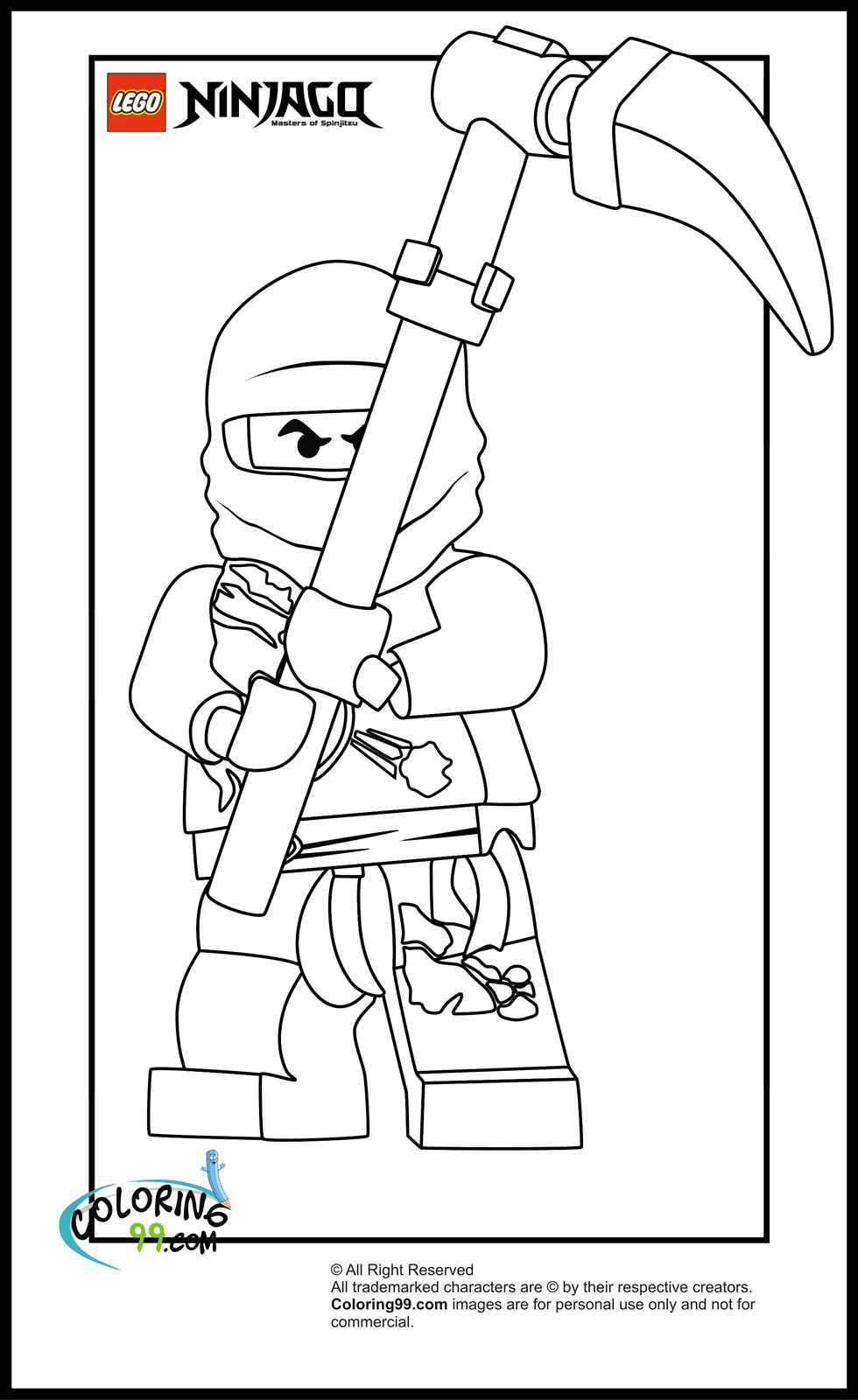 LEGO Ninjago Cole Coloring Pages | Minister Coloring