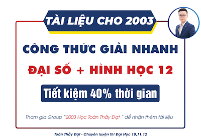 [PDF] Công thức giải nhanh hình học đại số 12 - Toán Thầy Đạt