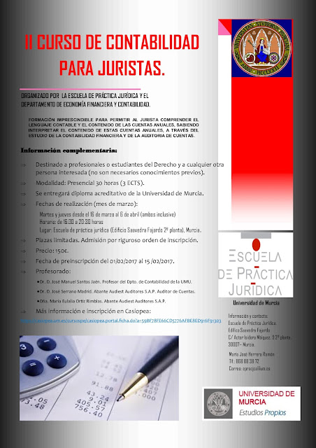 II CURSO CONTABILIDAD PARA JURISTAS.