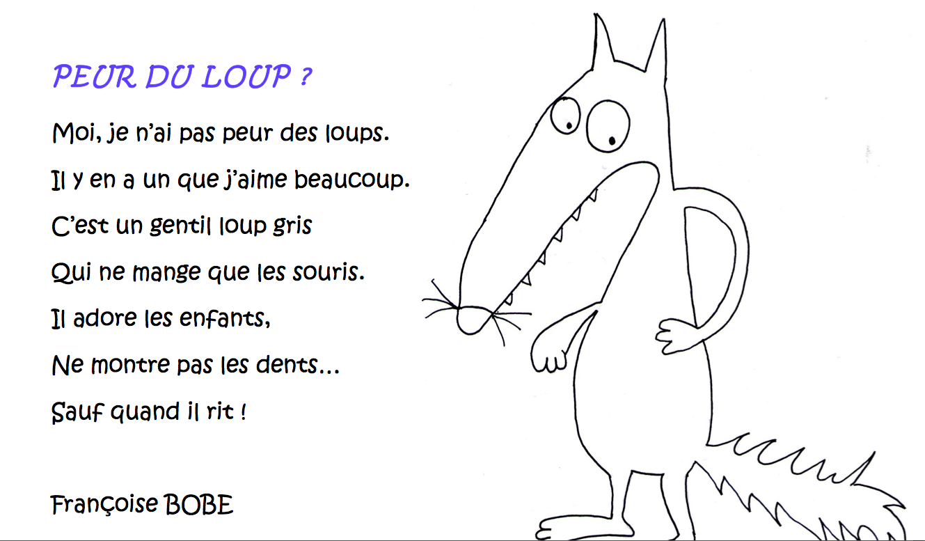 Je Parle Francais En Maternelle Poeme Peur Du Loup