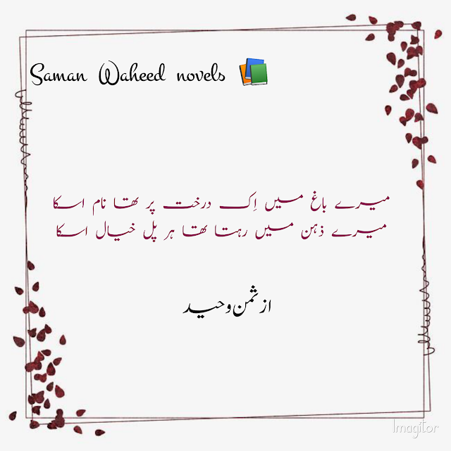 Mere bagh mein ik darakht par tha naam uska poetry by saman waheed.