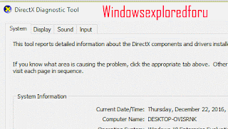 Directx Diagnostic tool in Windows 10 - What it means and how to open dxdiag.exe in Windows 10 [Guide]