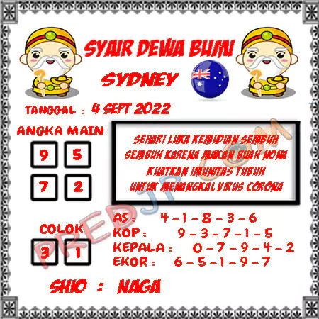 Prediksi Dewa Bumi Sdy Minggu 4-Sep-2022