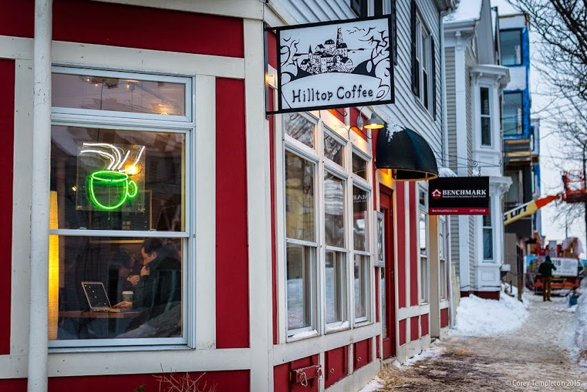 February 2015 Portland, Maine Hilltop Coffee Shop 90 Congress Street photo by Corey Templeton