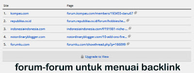 Info Blog, Forum Backlink