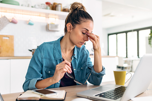 Girl Working from home