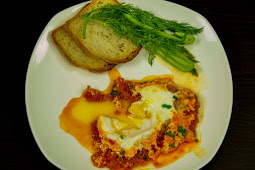 (Shakshuka) Eggs in Tomato Sauce with parsley recipe 