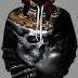 LW Men Crown Skull Head Print Hoodie