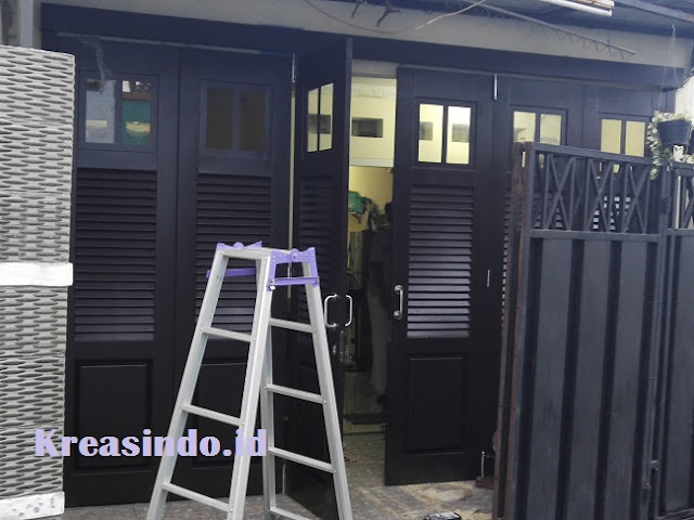 Pintu Garasi Besi pesanan Bpk Ibnu di Jalan Pengantin Ali 3 Ciracas Jakarta Timur